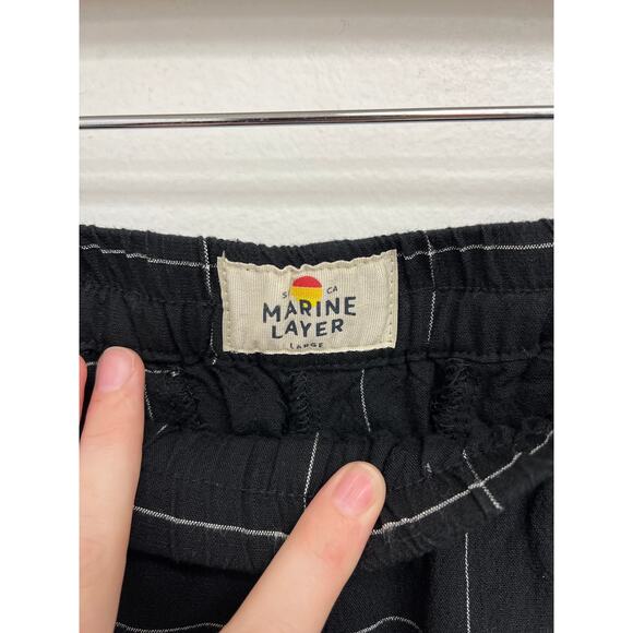 Marine Layer Allison Soft Stretch Pull On Elastic Windowpane Plaid Jogger Large - Picture 7 of 12